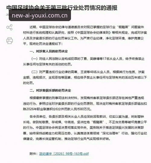 爱游戏赛事数据 中国足球第三批禁足名单深度解析——爱游戏体育官网观赛指南与行业反思